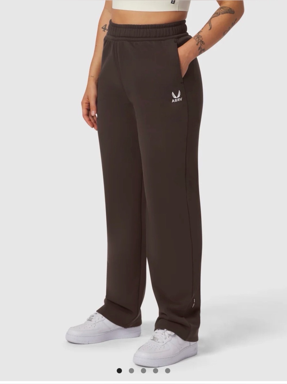 ASRV W034. SORONA® TERRY STRAIGHT LEG SWEATS SWEATPANTS - DARK EARTH
